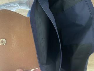 Bolsa Longchamp Azul e Castanho