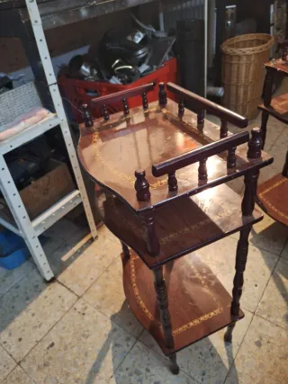 Mesa auxiliar vintage 2 estantes