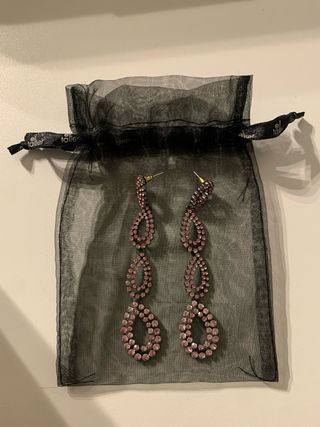 Pendientes fiesta circonitas rosas