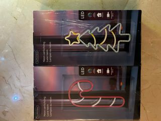 Luces Neón Navideñas (2 uds.) 30 cm alto