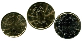 SAN MARINO SIN CIRCULAR 9 MONEDAS 2023,2024 y 2025