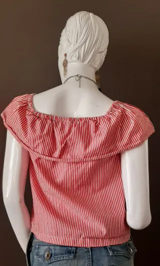 Canotta H&M a righe rosse e bianche