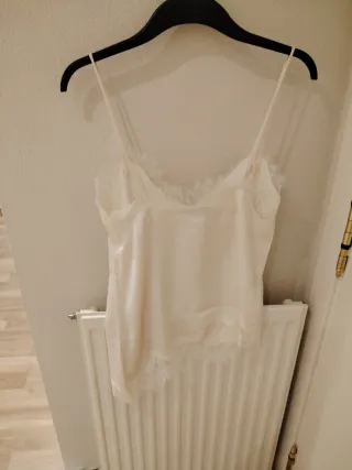 Top lencero Mango crudo XS encaje