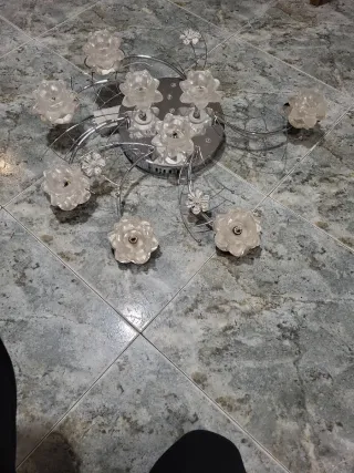 Lámpara de techo floral