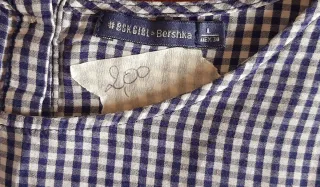 Bershka Camicetta a quadri taglia L