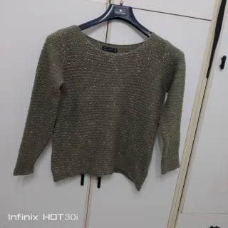 Zara Vestito Donna Verde Oliva