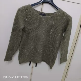 Zara Vestito Donna Verde Oliva