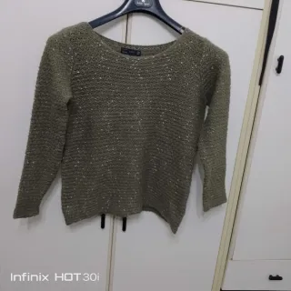 Zara Vestito Donna Verde Oliva