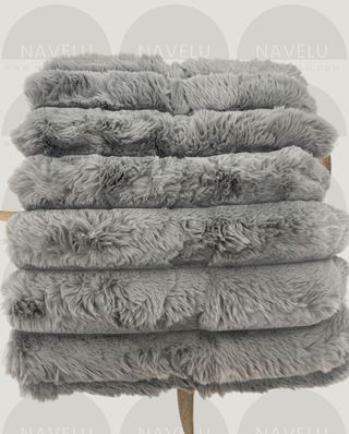 Manta pelo con borreguito gris