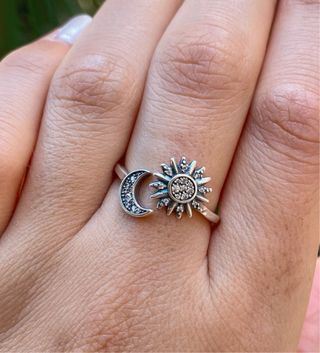 Anello Argento 925 Sole Luna con zirconi