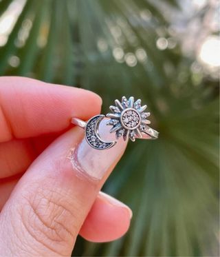 Anello Argento 925 Sole Luna con zirconi