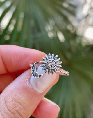 Anello Argento 925 Sole Luna con zirconi