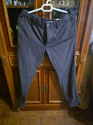 Pantalón Massimo Dutti Slim Fit Gris