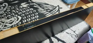 Estante negro 110x26cm