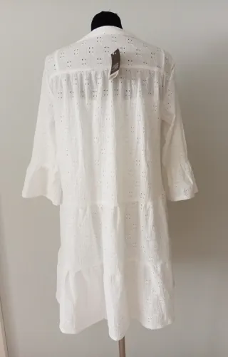 Vestido Ibicenco Blanco Talla XXL