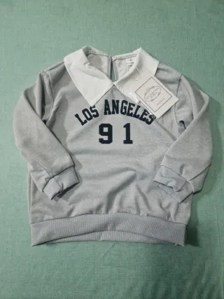 Conjunto Jersey y Falda Niña Gris