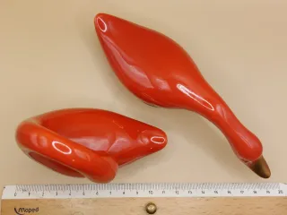 Pareja Cisnes Cerámica Art Déco Revival