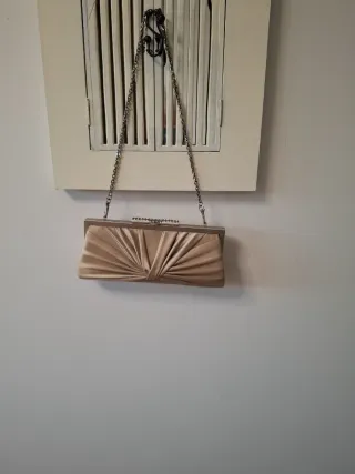 Bolso de fiesta dorado y plateado 25x23x11