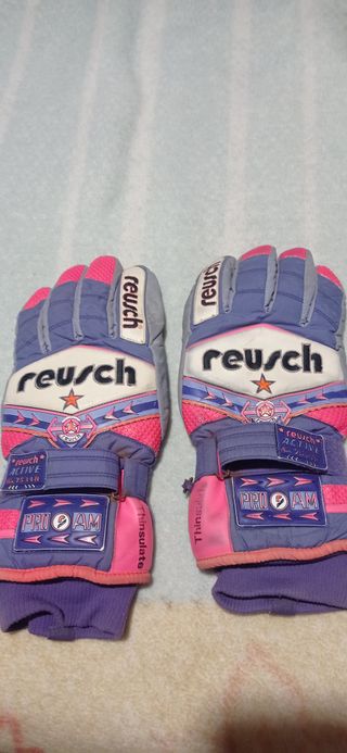 Guantes de esquí Reusch rosas y morados