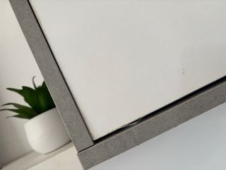 Mueble TV salón gris y blanco