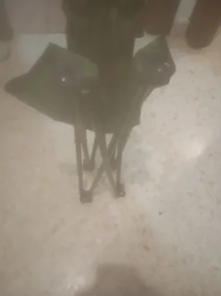 Silla de caza plegable verde