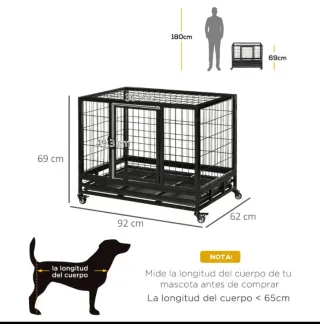 Jaula para perro con ruedas