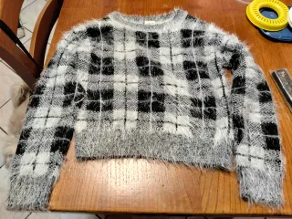 Maglioncino Tezenis donna nero e bianco