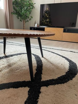 Mesa de centro redonda diseño industrial