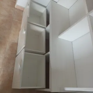 Librería Estantería Madera pinoBlanca