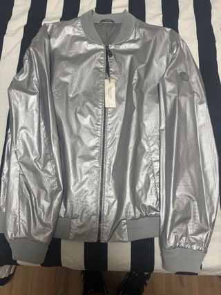 Chaqueta Bomber Versace Collection Plata