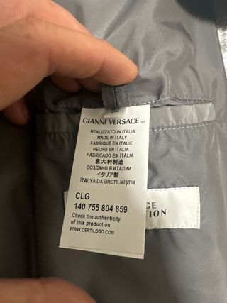 Chaqueta Bomber Versace Collection Plata