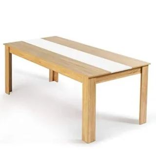 Mesa de comedor de madera fija