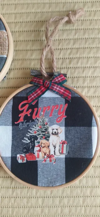 Adornos Navideños a Cuadros