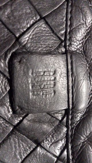 Bolso bandolera BIBA piel trenzada negro