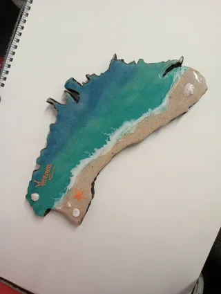 Isla de Menorca Decorativa hecho a mano.