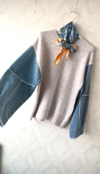 Jersey con mangas vaqueras