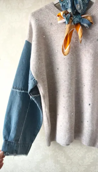 Jersey con mangas vaqueras