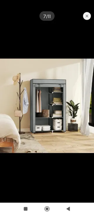 Armario Plegable Tela Gris