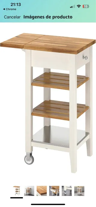 Carrito Cocina IKEA STENSTORP Madera y Metal