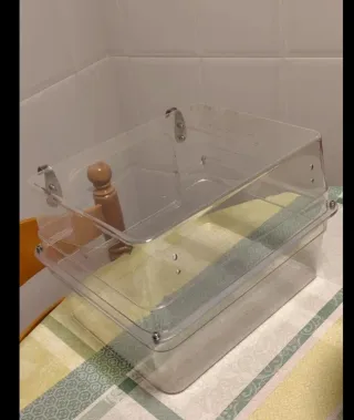 Bañera para loro o pájaros. Anti salpicaduras.