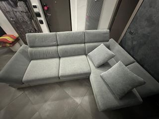 Divano Poltronesofà grigio tessuto