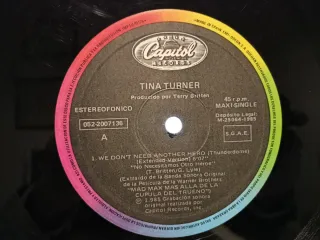 Vinilo Tina Turner We Don't Need Another Hero