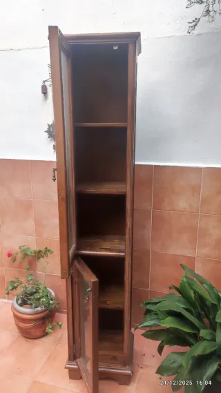 Vitrina de madera y cristal