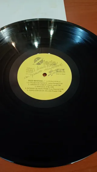 LP Paco Montero A Primaveira 1991 Dedicado