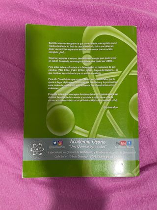 Libro de química para preparación de Evau