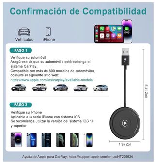 Cargador Inalámbrico Coche C-Type