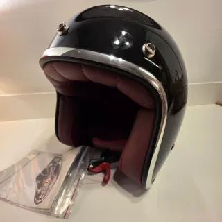 Casco Jet Stormer Negro Brillante Talla XS