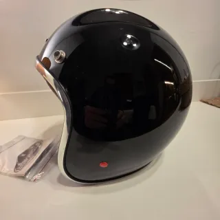 Casco Jet Stormer Negro Brillante Talla XS