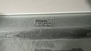 Juego Vasos y bandeja Cristal Murano Mario Birroli