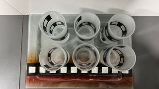 Juego Vasos y bandeja Cristal Murano Mario Birroli